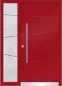 Preview: haustüren-holz-fichte holzhaustüren modern-günstig-mit-seitenteil-rot