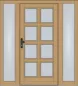 Preview: haustüre holz fichte lasur mit 2 seitenteilen