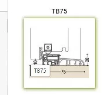 Bodenschiene thermisch getrennt