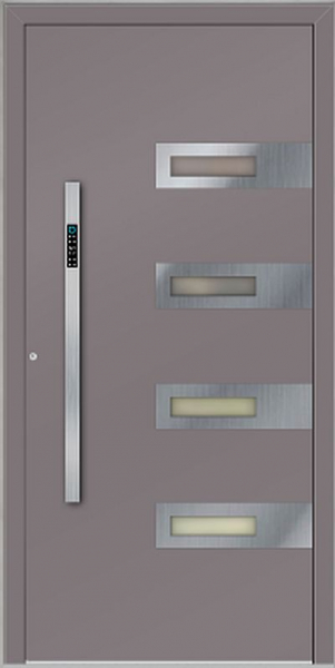 Aluminium Haustüre grau